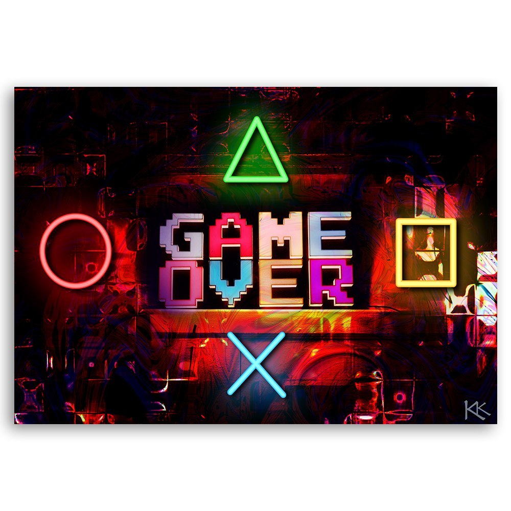 Emaga Obraz na płótnie, Napis Game Over dla gracza - 60x40